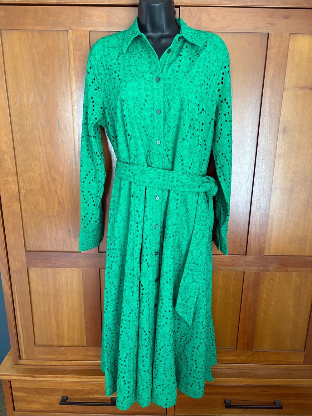 Boden Amy Broderie Midi eyelet lace Shirt Dress